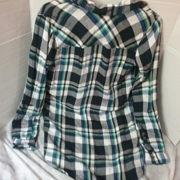 Plaid Shirt Dress - Picture 3 of 4